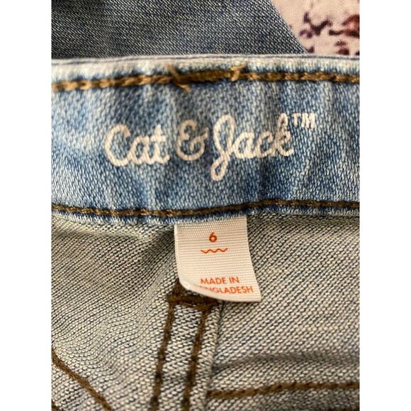 Cat & Jack Slim Super Stretch Blue Jeans Girls Sz 6 - Picture 3 of 12